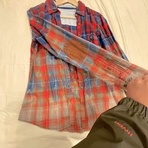 distressed flannel